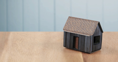 Obraz na płótnie Canvas Model of detached house, business home idea