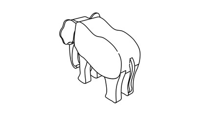 icon illustration of the elephant