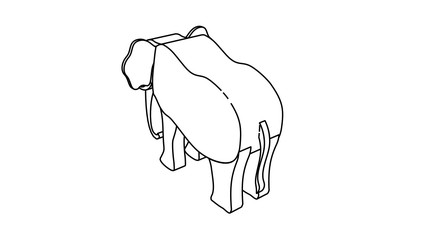 icon illustration of the elephant
