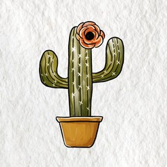 Home illustration of cactus