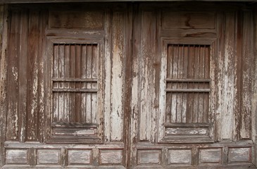 old wooden window