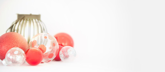 Christmas background with ornament and light atmosphere