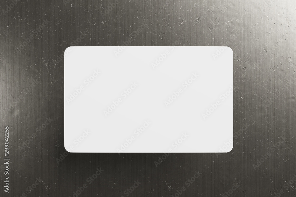Poster mock up of a rounded corner card - 3d rendering