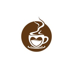 Coffee cup logo template vector icon