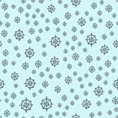 Marine vector. Hand drawn doodle marine pattern. Ocean background.