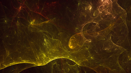 Fractal 3D rendering abstract gold bright background