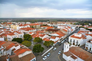 Obraz premium Beja city in Portugal seen from above 27.Oct.2019