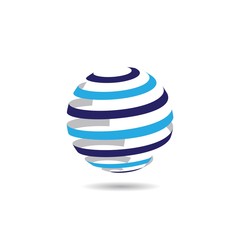 Global logo template vector icon