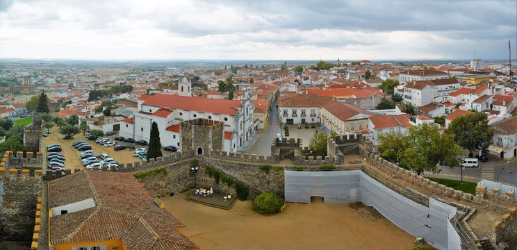 Beja city in Portugal seen from above 27.Oct.2019