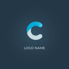 C alphabet logo design vector