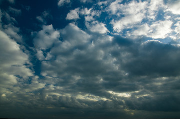 Fototapeta premium Cumulus clouds on blue sky