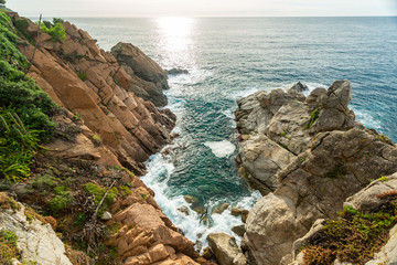Fototapeta premium Mediterranean sea rocks over sea landscape