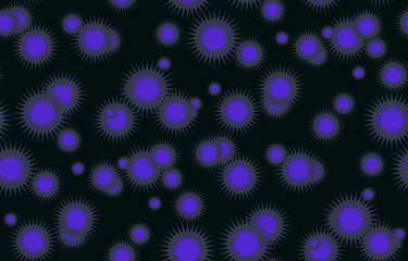 spiky stars seamless night blue black