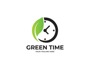 green time design logo template vector