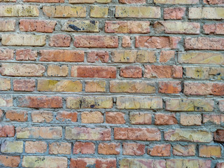 Brick wall. Brown. Natural background. brick and clay texture