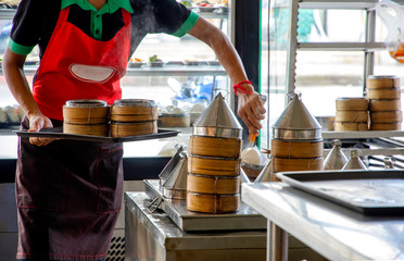 Restaurants dim sum Appetizer of China, popular to eat breakfast 