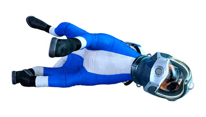 3D Rendering Astronaut Dog on White © photosvac