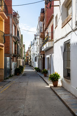 Fototapeta na wymiar small spanish town street