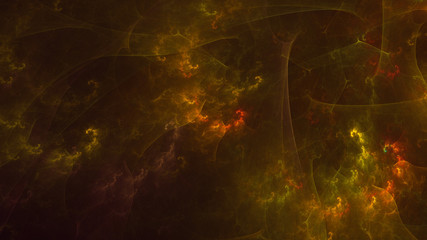 Fractal 3D rendering abstract gold bright background