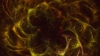 Fractal 3D rendering abstract gold bright background