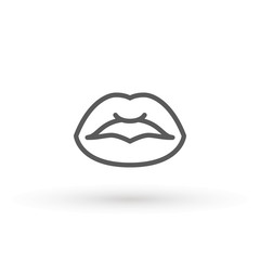 Lips line Icon in trendy flat style isolated on white background. Mouth symbol for your web site design, logo, app, UI. Lip vector illustration