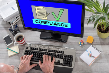 Compliance concept on a computer