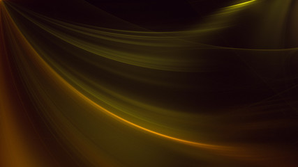 Fractal 3D rendering abstract gold bright background