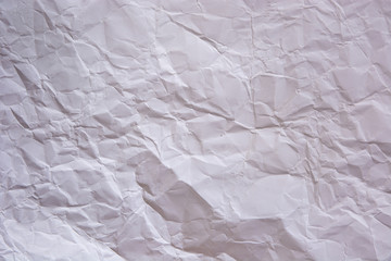 White crumpled paper texture background