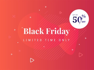 Black Friday sale poster. Commercial discount event banner. Social media web banner for shopping, sale, product promotion. Vector backgrounds. Applicable for covers, placards, posters, flyers 