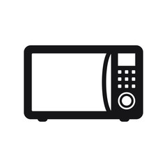 Microwave oven icon isolated on white background. Home appliances icon. Vector Illustration.