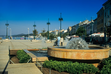  View onto the port of Cres, Croatia, Europe