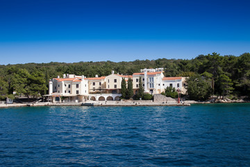 Fototapeta na wymiar Hotel,Resort, near Njivice, island of Krk, Croatia, Kvarner Bay, Adriatic Sea, Croatia