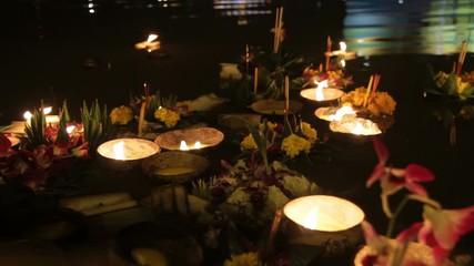 Loy Krathong festival Chaing Mai Thailand