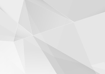 Fototapeta premium White and grey background. Corporate technology modern design. Pattern style geometric. Abstract modern background used about technology or product presentation backdrop. Vector illustration.