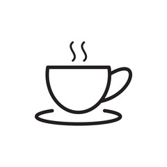 Coffee glass icon vector design template