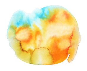 Watercolor spot, isolated on a white background