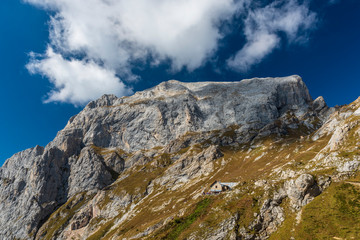 Rock books and military posts from the First World War. Monte Chiadenis. Sappada, Italy