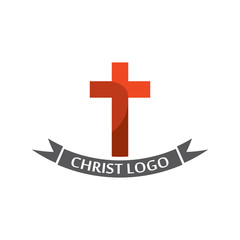 Christ logo template design vector, creative simple