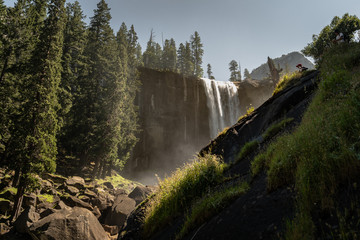 Yosemite National Park Nevada Waterfall in California