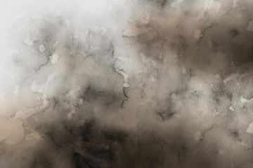 Abstract brown and grey watercolor for background. Creative abstract painted background, wallpaper,...