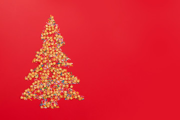 Christmas card with colorful sweets