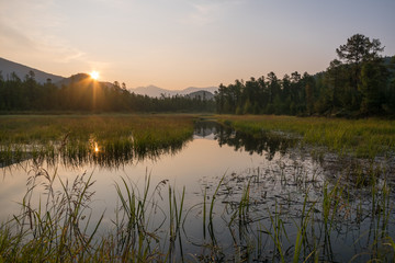 Lake Baikal. Summer Dawn on the Ayaya River