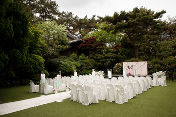Korean style traditional wedding ceremony, Busan, korea 