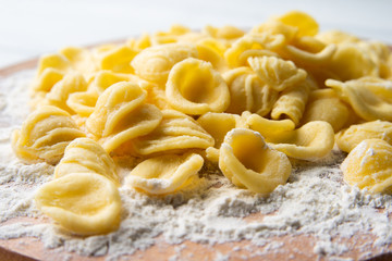 Orecchiette, pasta fresca della cucina tradizionale Italiana