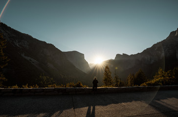 Yosemite Valley National Park Tunnel View Point Sunrise