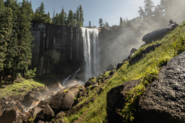 Yosemite National Park Nevada Waterfall in California