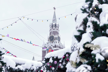 Fototapeta premium Christmas and New Year in Moscow on Red Square