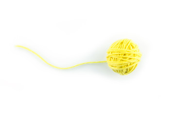 yarn color yellow on white background.