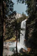 Yosemite National Park Nevada Waterfall in California