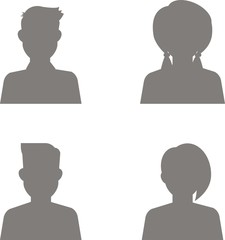 Social media avatar vector graphics flat icons.Set of hand drawn Avatar profile icon (or portrait icon), including male and female . User flat avatar icon, sign, profile people symbol